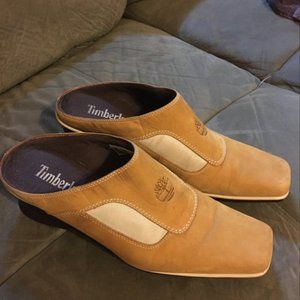 Womens Timberland Nubuck Leather Mules Slides Size 11